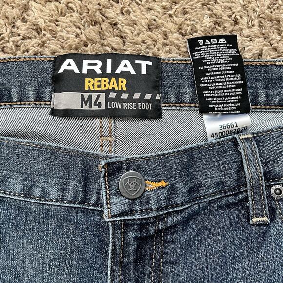 Ariat Rebar M4 Low Rise Boot Jeans Men's 42x30Cowboy Rodeo Ranch New - Picture 12 of 14